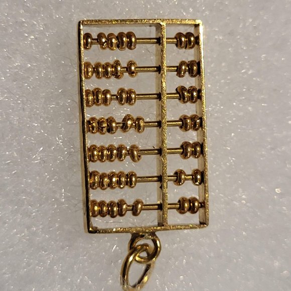 14K Gold Abacus Pendant - Picture 7 of 9